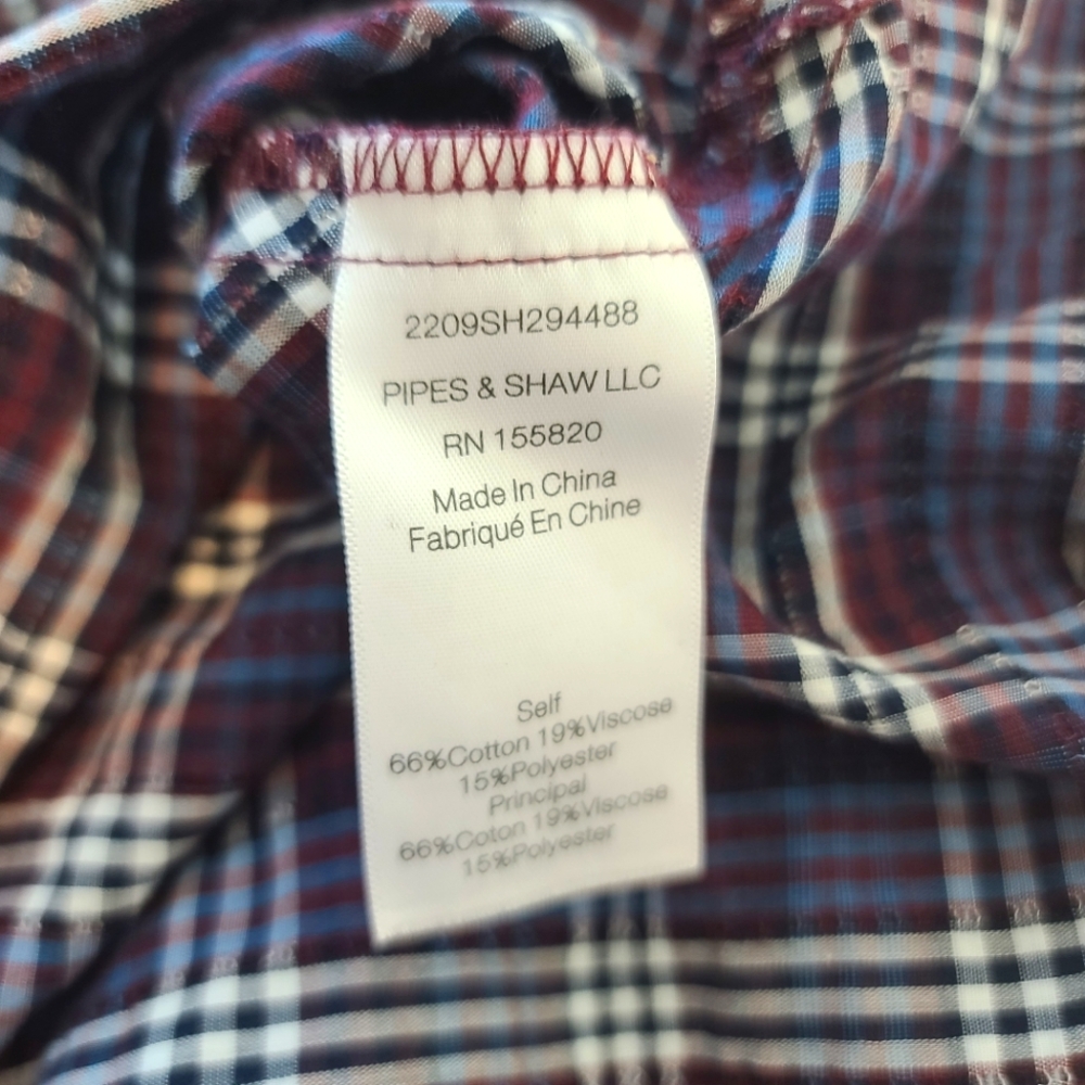 Veronica Beard Isabel Reverse Plaid Shirt Blouse Top Size 14 - Picture 9 of 11